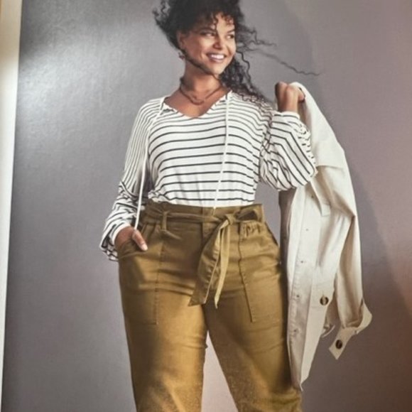 CAbi Black and White Striped Sweatshirt - Picture 6 of 6